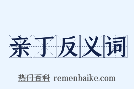 亲丁反义词是什么意思的图片